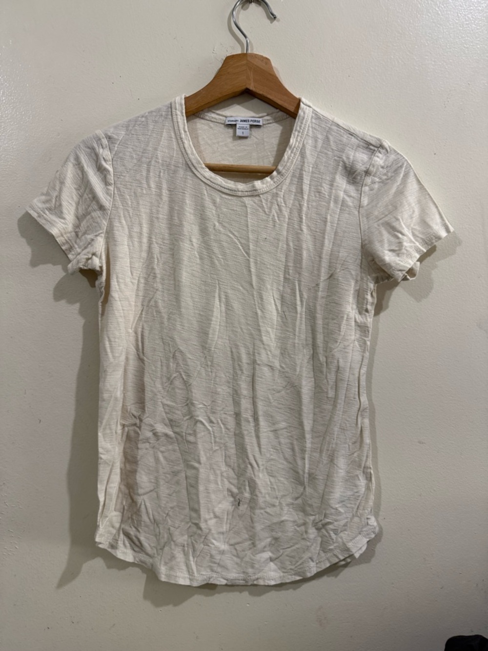 James Perse Short Sleeve Crew Tee - Off-White
